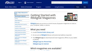 Getting Started with RBdigital Magazines : Books, Video, Research ...