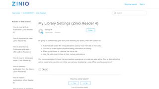 My Library Settings (Zinio Reader 4) – Help Center