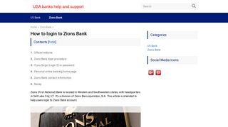 How to login to Zions Bank