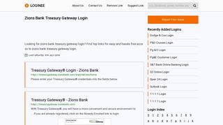 Zions Bank Treasury Gateway Login