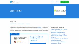 ZipRecruiter: What it is, How to Use it, Pricing, and FAQs. - Betterteam