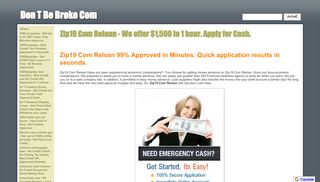Zip19 Com Reloan - We offer $1,500 in 1 hour. Apply for Cash. - Don T ...