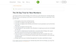 The 30-Day Trial for New Members – Zipcar