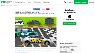 ZipCar vs. Hertz Rental Car Comparison - Consumer Reports News