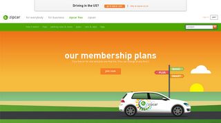 Membership Plans Page | Zipcar UK