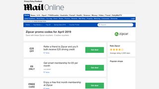 Zipcar promo code - £25 OFF in February - Daily Mail