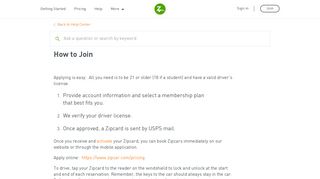 How to Join – Zipcar