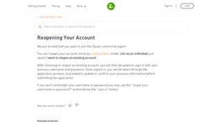 Reopening Your Account – Zipcar
