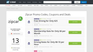 Zipcar Promo Codes, Coupons, Deals, Discounts | Slickdeals