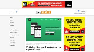 ZipGo buys Supreme Trans Concepts to expand to Pune - Livemint