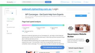 Access webmail.ziphosting.com.au. Login