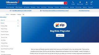 Zip | Zip Money | Zip Pay | Officeworks
