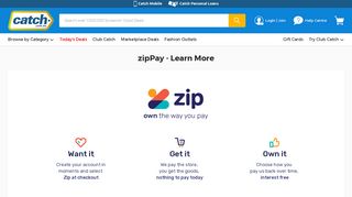 Catch.com.au | zipPay - Learn More