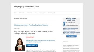 Zippy Cash Login | EasyPaydayAdvance4U.com