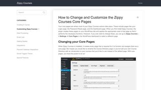 How to Change and Customize the Zippy Courses Core Pages ...