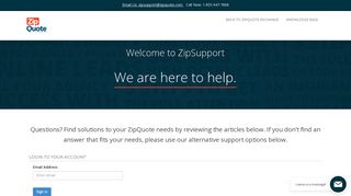 Login - ZipQuote Help Center