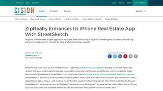 ZipRealty Enhances Its iPhone Real Estate App With StreetSketch