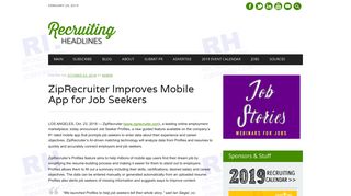 ZipRecruiter Improves Mobile App for Job Seekers | Recruiting ...