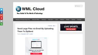 Send Large Files via Email By Uploading Them To ZipSend | WML ...