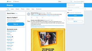 #zipsip hashtag on Twitter