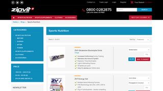 Sports Nutrition - Shop | Zipvit Sport