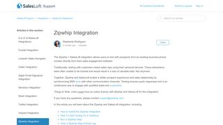 Zipwhip Integration – SalesLoft Support