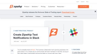 Create Zipwhip Text Notifications in Slack | Zipwhip