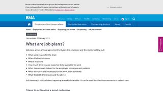 BMA - Job planning