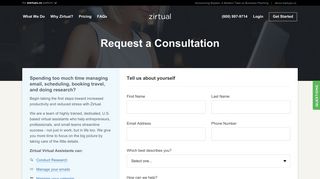 Request a Consultation | Zirtual