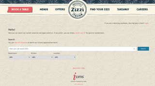 Zizzi Restaurants | Careers Center | Welcome