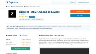 zkipster - RSVP, Check-In & More Reviews and Pricing - 2019 - Capterra