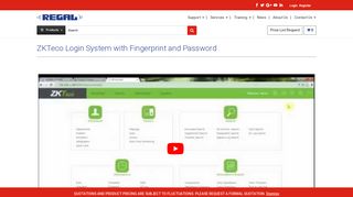 ZKTeco Login System with Fingerprint and Password - Regal Security ...