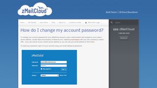 How do I change my account password? | Zimbra as a Service ...