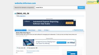 zmail.hil.in at WI. Zimbra Web Client Sign In - Website Informer