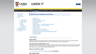 UNSW IT - zMail Common Questions and Issues