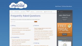 Frequently Asked Questions | Zimbra as a Service - zMailCloud