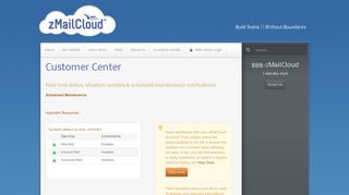 Customer Center | Zimbra as a Service - zMailCloud