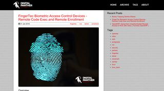 FingerTec Biometric Access Control Devices - Remote Code Exec and ...