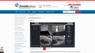 Zmodo live remote viewing demo - Zmodo Direct