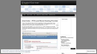 Znet India – PITA and Worst Hosting Provider | C h a k s' C o r n e r