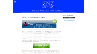 ZNZ Two - The Newest ZipNadaZilch Program - ZNZ AD TEAM