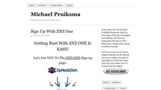 Sign Up With ZNZ One - Michael Pruiksma