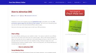 How to Advertise ZNZ - Earn Rent Money Online