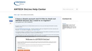 ANTECH Diagnostics | I have a Zoasis account and I'd like to ...
