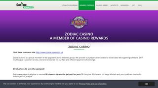 Zodiac Casino - Casino Rewards Premier Online Casino Loyalty ...