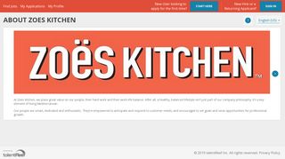 About Zoes Kitchen - talentReef Applicant Portal