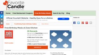 Free Birthday Meals-Zoes Kitchen - FavoriteCandle