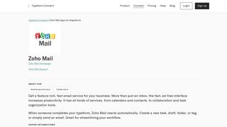 Zoho Mail apps & integrations | Typeform Connect