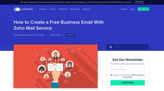 Create a Free Business Email With Zoho Mail - Cloudways