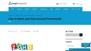 How to delete your Zoho account Permanently - Target Integration